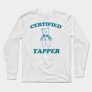 Certified yapper Shirt, Y2K Iconic Funny Cartoon Meme Long Sleeve T-Shirt